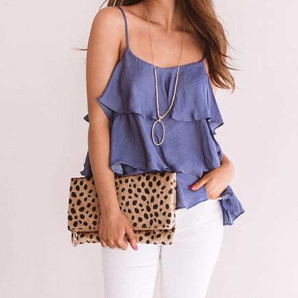 Periwinkle Ruffle Tank